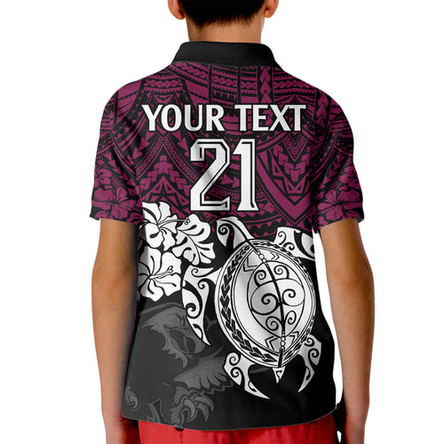 custom-sea-eagles-rugby-kid-polo-shirt-silvertails-hibiscus-and-turtle-with-polynesian-pattern