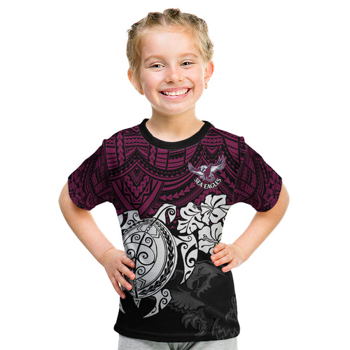 custom-sea-eagles-rugby-kid-t-shirt-silvertails-hibiscus-and-turtle-with-polynesian-pattern