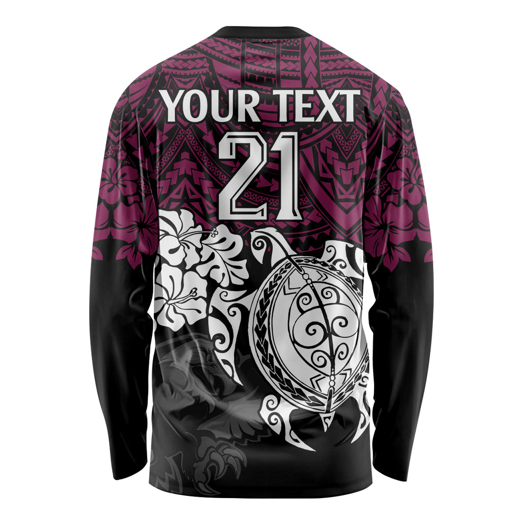 custom-sea-eagles-rugby-long-sleeve-shirt-silvertails-hibiscus-and-turtle-with-polynesian-pattern