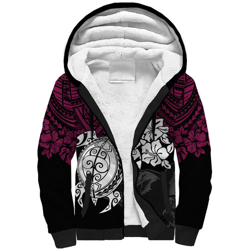custom-sea-eagles-rugby-sherpa-hoodie-silvertails-hibiscus-and-turtle-with-polynesian-pattern