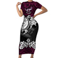 custom-sea-eagles-rugby-short-sleeve-bodycon-dress-silvertails-hibiscus-and-turtle-with-polynesian-pattern