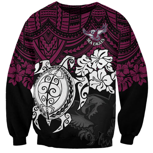 custom-sea-eagles-rugby-sweatshirt-silvertails-hibiscus-and-turtle-with-polynesian-pattern