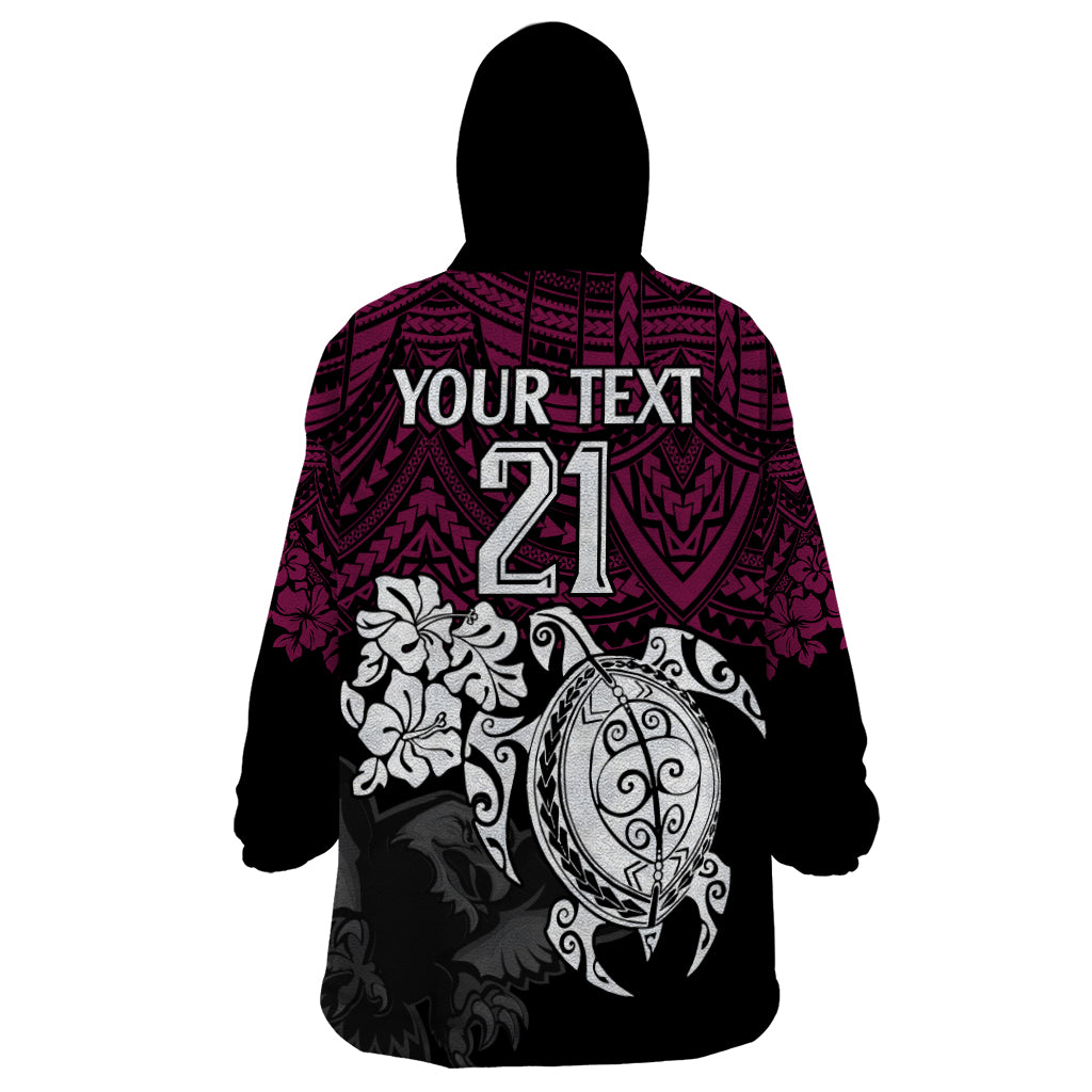 custom-sea-eagles-rugby-wearable-blanket-hoodie-silvertails-hibiscus-and-turtle-with-polynesian-pattern