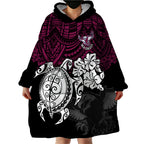 custom-sea-eagles-rugby-wearable-blanket-hoodie-silvertails-hibiscus-and-turtle-with-polynesian-pattern