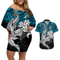 custom-sharks-rugby-couples-matching-off-shoulder-short-dress-and-hawaiian-shirt-hibiscus-and-sharkies-tattoo-with-polynesian-pattern