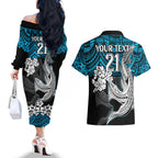 custom-sharks-rugby-couples-matching-off-the-shoulder-long-sleeve-dress-and-hawaiian-shirt-hibiscus-and-sharkies-tattoo-with-polynesian-pattern