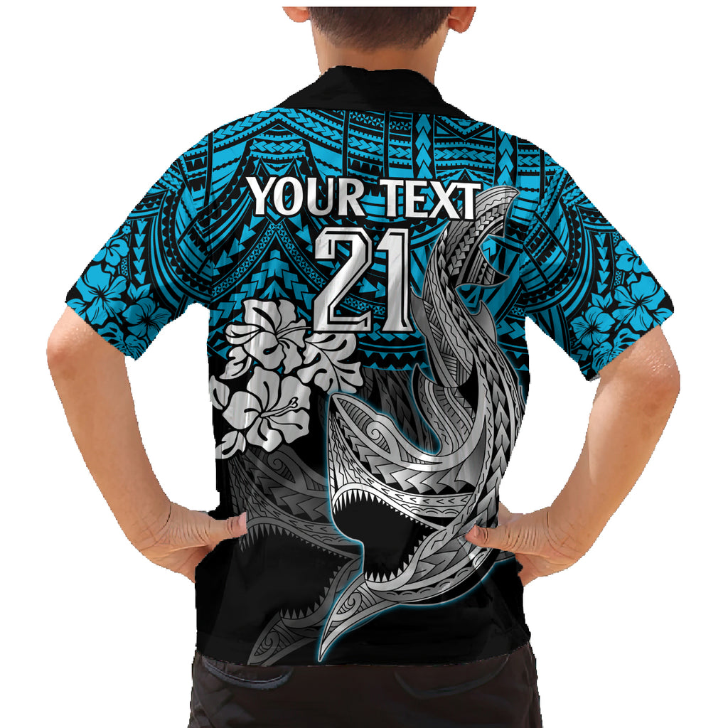 custom-sharks-rugby-family-matching-mermaid-dress-and-hawaiian-shirt-hibiscus-and-sharkies-tattoo-with-polynesian-pattern