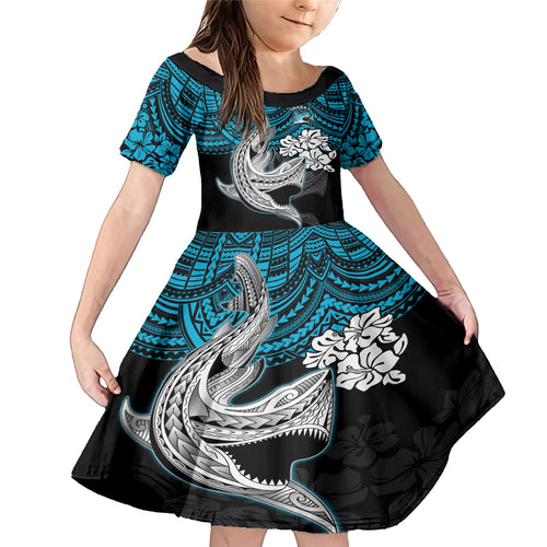 custom-sharks-rugby-family-matching-mermaid-dress-and-hawaiian-shirt-hibiscus-and-sharkies-tattoo-with-polynesian-pattern