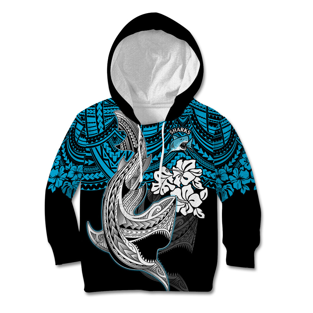 custom-sharks-rugby-kid-hoodie-hibiscus-and-sharkies-tattoo-with-polynesian-pattern