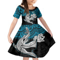 custom-sharks-rugby-kid-short-sleeve-dress-hibiscus-and-sharkies-tattoo-with-polynesian-pattern