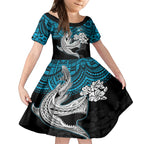custom-sharks-rugby-kid-short-sleeve-dress-hibiscus-and-sharkies-tattoo-with-polynesian-pattern