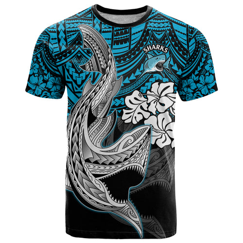 custom-sharks-rugby-t-shirt-hibiscus-and-sharkies-tattoo-with-polynesian-pattern