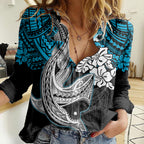 custom-sharks-rugby-women-casual-shirt-hibiscus-and-sharkies-tattoo-with-polynesian-pattern