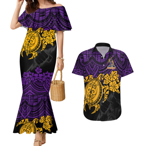 custom-storm-rugby-couples-matching-mermaid-dress-and-hawaiian-shirt-melbourne-hibiscus-and-turtle-with-polynesian-pattern