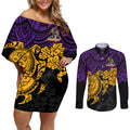 custom-storm-rugby-couples-matching-off-shoulder-short-dress-and-long-sleeve-button-shirt-melbourne-hibiscus-and-turtle-with-polynesian-pattern