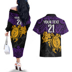 custom-storm-rugby-couples-matching-off-the-shoulder-long-sleeve-dress-and-hawaiian-shirt-melbourne-hibiscus-and-turtle-with-polynesian-pattern