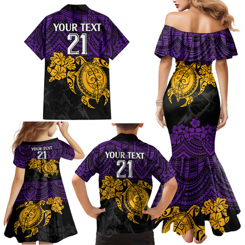 custom-storm-rugby-family-matching-mermaid-dress-and-hawaiian-shirt-melbourne-hibiscus-and-turtle-with-polynesian-pattern