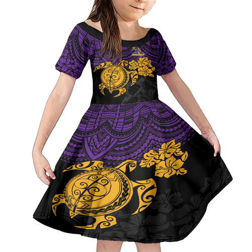 custom-storm-rugby-family-matching-off-shoulder-long-sleeve-dress-and-hawaiian-shirt-melbourne-hibiscus-and-turtle-with-polynesian-pattern