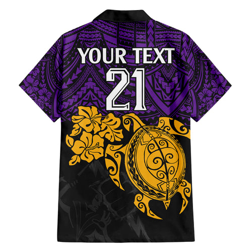 custom-storm-rugby-family-matching-off-shoulder-maxi-dress-and-hawaiian-shirt-melbourne-hibiscus-and-turtle-with-polynesian-pattern