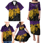 custom-storm-rugby-family-matching-puletasi-dress-and-hawaiian-shirt-melbourne-hibiscus-and-turtle-with-polynesian-pattern