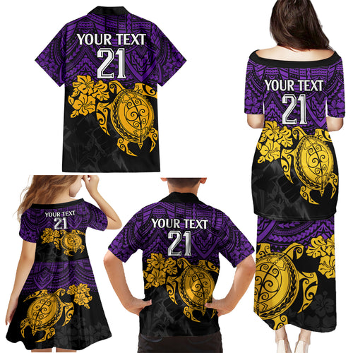 custom-storm-rugby-family-matching-puletasi-dress-and-hawaiian-shirt-melbourne-hibiscus-and-turtle-with-polynesian-pattern