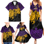 custom-storm-rugby-family-matching-summer-maxi-dress-and-hawaiian-shirt-melbourne-hibiscus-and-turtle-with-polynesian-pattern