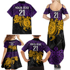 custom-storm-rugby-family-matching-summer-maxi-dress-and-hawaiian-shirt-melbourne-hibiscus-and-turtle-with-polynesian-pattern