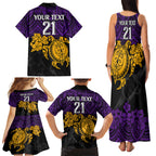 custom-storm-rugby-family-matching-tank-maxi-dress-and-hawaiian-shirt-melbourne-hibiscus-and-turtle-with-polynesian-pattern
