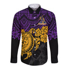 custom-storm-rugby-long-sleeve-button-shirt-melbourne-hibiscus-and-turtle-with-polynesian-pattern