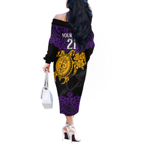 custom-storm-rugby-off-the-shoulder-long-sleeve-dress-melbourne-hibiscus-and-turtle-with-polynesian-pattern