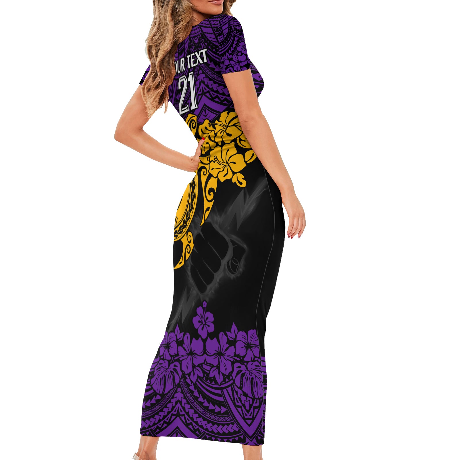 custom-storm-rugby-short-sleeve-bodycon-dress-melbourne-hibiscus-and-turtle-with-polynesian-pattern