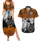 custom-wests-tigers-rugby-couples-matching-summer-maxi-dress-and-hawaiian-shirt-hibiscus-and-turtle-with-polynesian-pattern