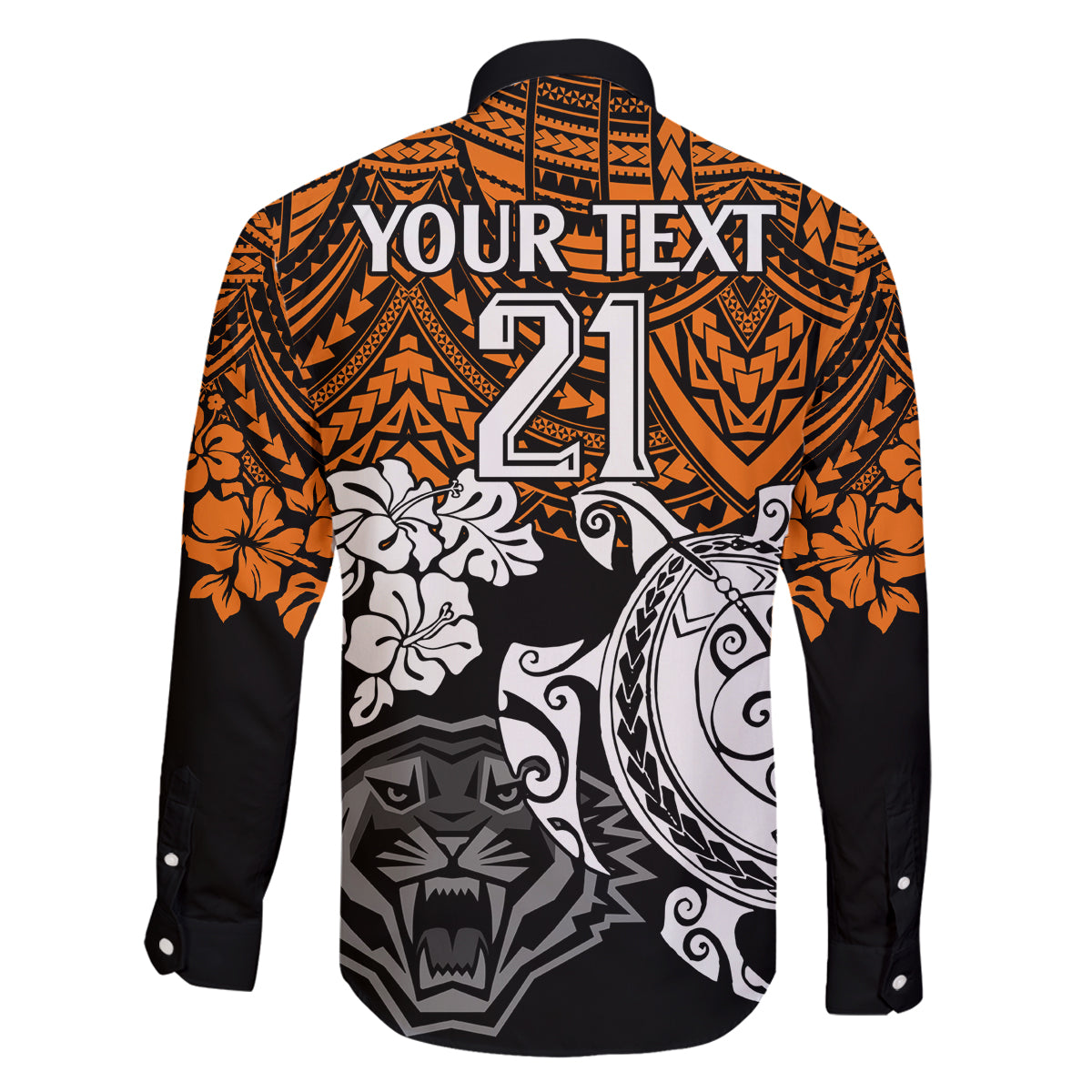 custom-wests-tigers-rugby-family-matching-off-shoulder-short-dress-and-hawaiian-shirt-hibiscus-and-turtle-with-polynesian-pattern