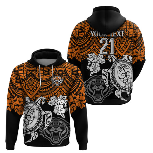 custom-wests-tigers-rugby-hoodie-hibiscus-and-turtle-with-polynesian-pattern