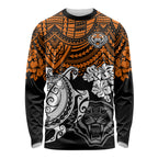 custom-wests-tigers-rugby-long-sleeve-shirt-hibiscus-and-turtle-with-polynesian-pattern
