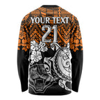 custom-wests-tigers-rugby-long-sleeve-shirt-hibiscus-and-turtle-with-polynesian-pattern
