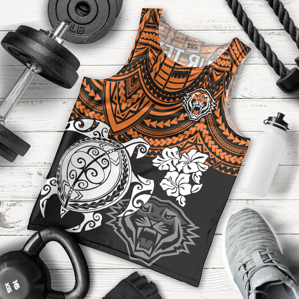 custom-wests-tigers-rugby-men-tank-top-hibiscus-and-turtle-with-polynesian-pattern