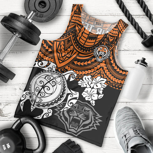 custom-wests-tigers-rugby-men-tank-top-hibiscus-and-turtle-with-polynesian-pattern