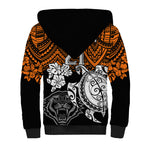custom-wests-tigers-rugby-sherpa-hoodie-hibiscus-and-turtle-with-polynesian-pattern