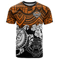 custom-wests-tigers-rugby-t-shirt-hibiscus-and-turtle-with-polynesian-pattern
