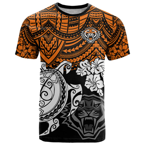 custom-wests-tigers-rugby-t-shirt-hibiscus-and-turtle-with-polynesian-pattern