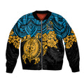 custom-titans-rugby-bomber-jacket-gld-hibiscus-and-turtle-with-polynesian-pattern