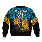 custom-titans-rugby-bomber-jacket-gld-hibiscus-and-turtle-with-polynesian-pattern