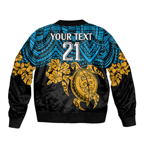 custom-titans-rugby-bomber-jacket-gld-hibiscus-and-turtle-with-polynesian-pattern
