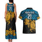 custom-titans-rugby-couples-matching-tank-maxi-dress-and-hawaiian-shirt-gld-hibiscus-and-turtle-with-polynesian-pattern
