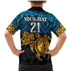 custom-titans-rugby-family-matching-mermaid-dress-and-hawaiian-shirt-gld-hibiscus-and-turtle-with-polynesian-pattern
