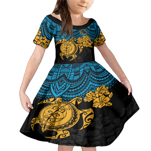 custom-titans-rugby-family-matching-mermaid-dress-and-hawaiian-shirt-gld-hibiscus-and-turtle-with-polynesian-pattern
