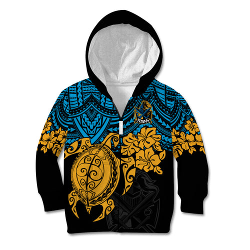 custom-titans-rugby-kid-hoodie-gld-hibiscus-and-turtle-with-polynesian-pattern