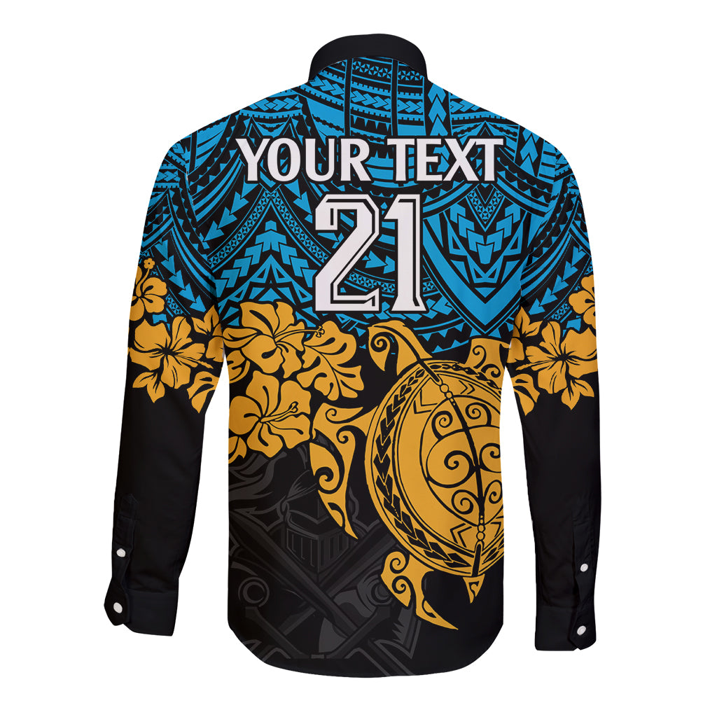 custom-titans-rugby-long-sleeve-button-shirt-gld-hibiscus-and-turtle-with-polynesian-pattern