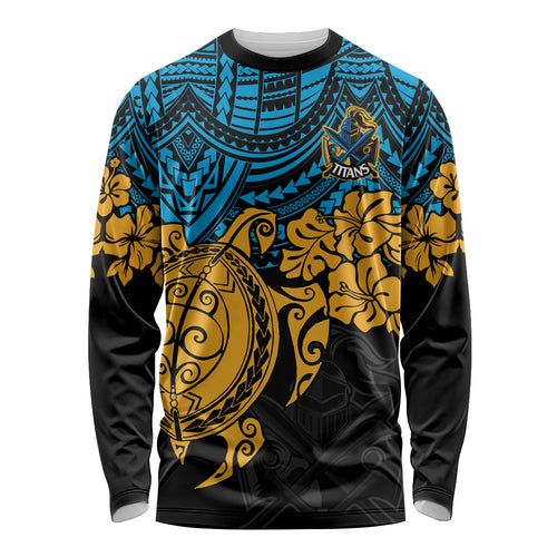 custom-titans-rugby-long-sleeve-shirt-gld-hibiscus-and-turtle-with-polynesian-pattern